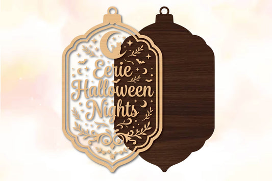 Halloween Nights Cat Moon Laser Cut SVG
