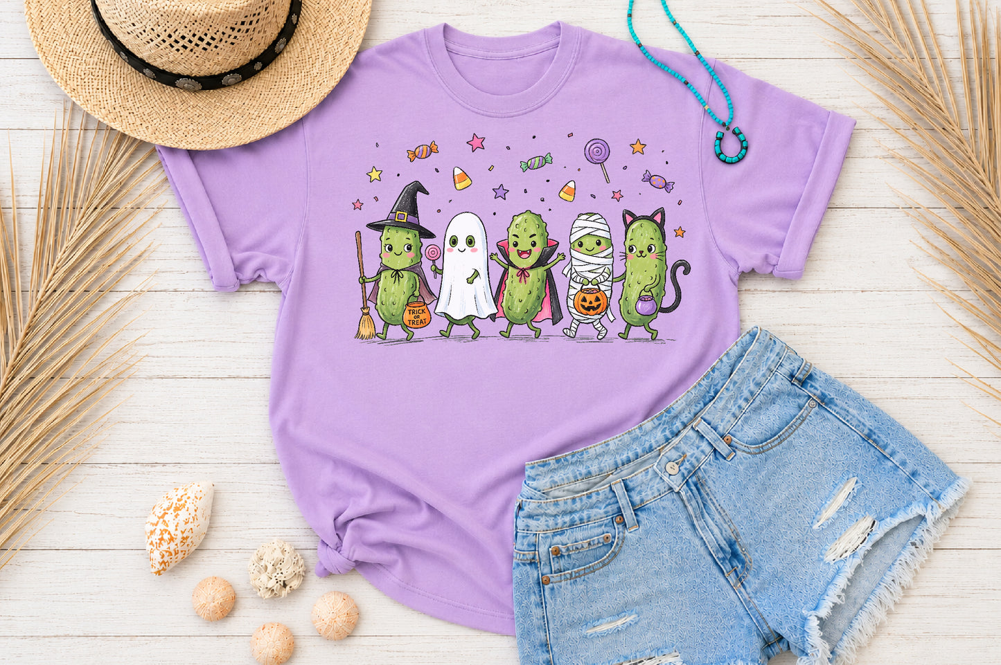 Funny Halloween Pickles PNG Cute Spooky Sublimation