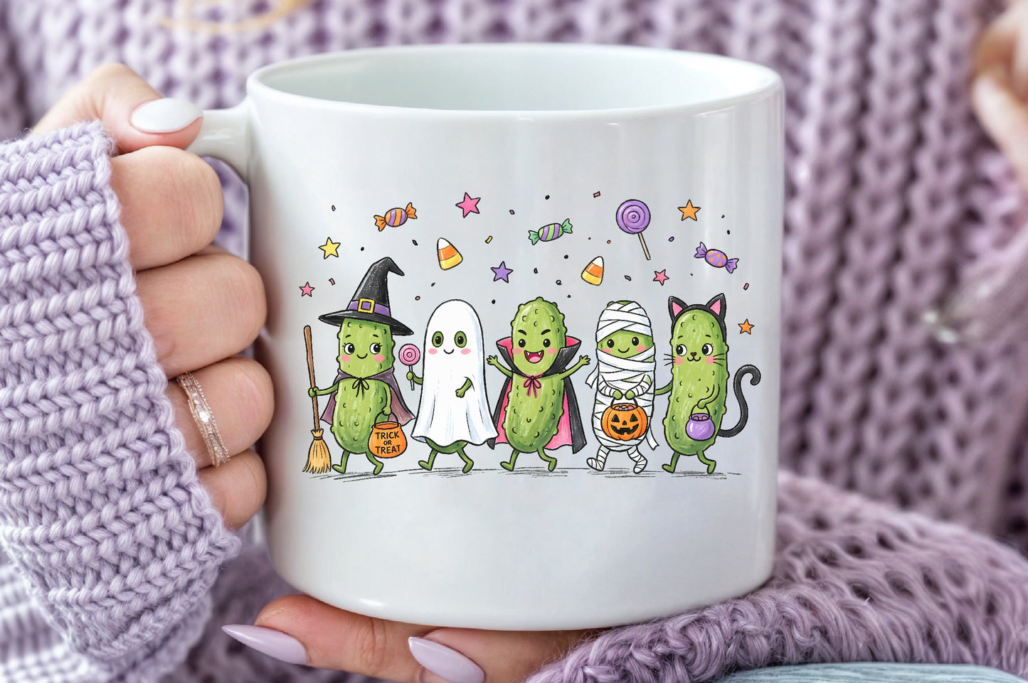 Funny Halloween Pickles PNG Cute Spooky Sublimation