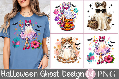 Halloween Pink Ghost Girl PNG Cute Spooky Sublimation