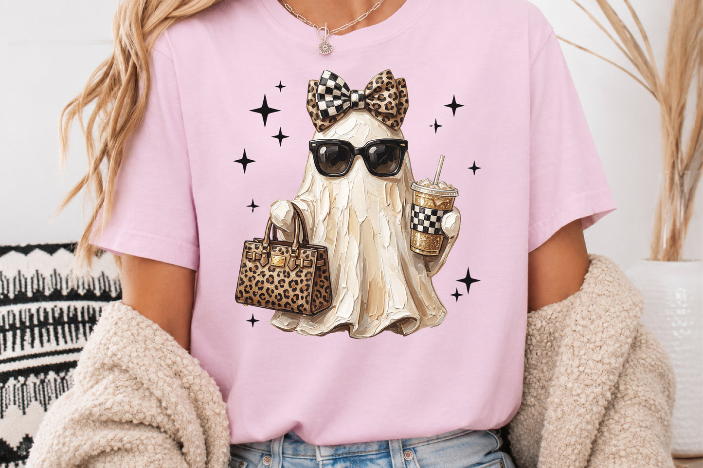 Halloween Pink Ghost Girl PNG Cute Spooky Sublimation
