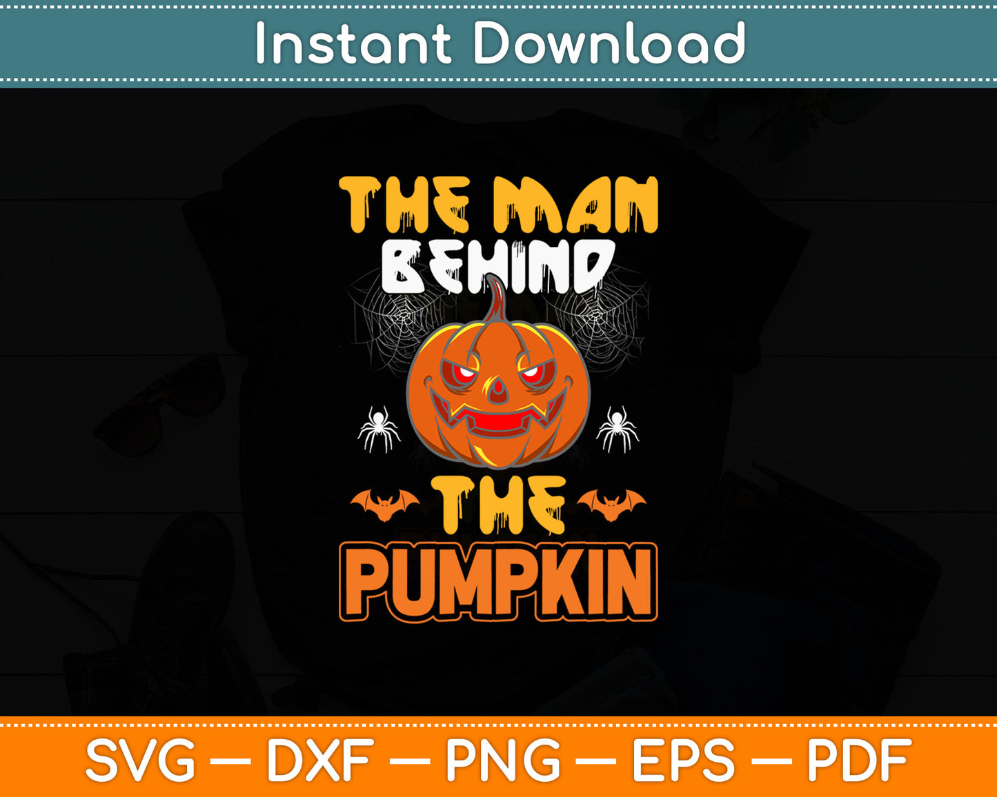 The Man Behind The Pumpkin Halloween Pregnancy Funny Svg Digital Cutting File