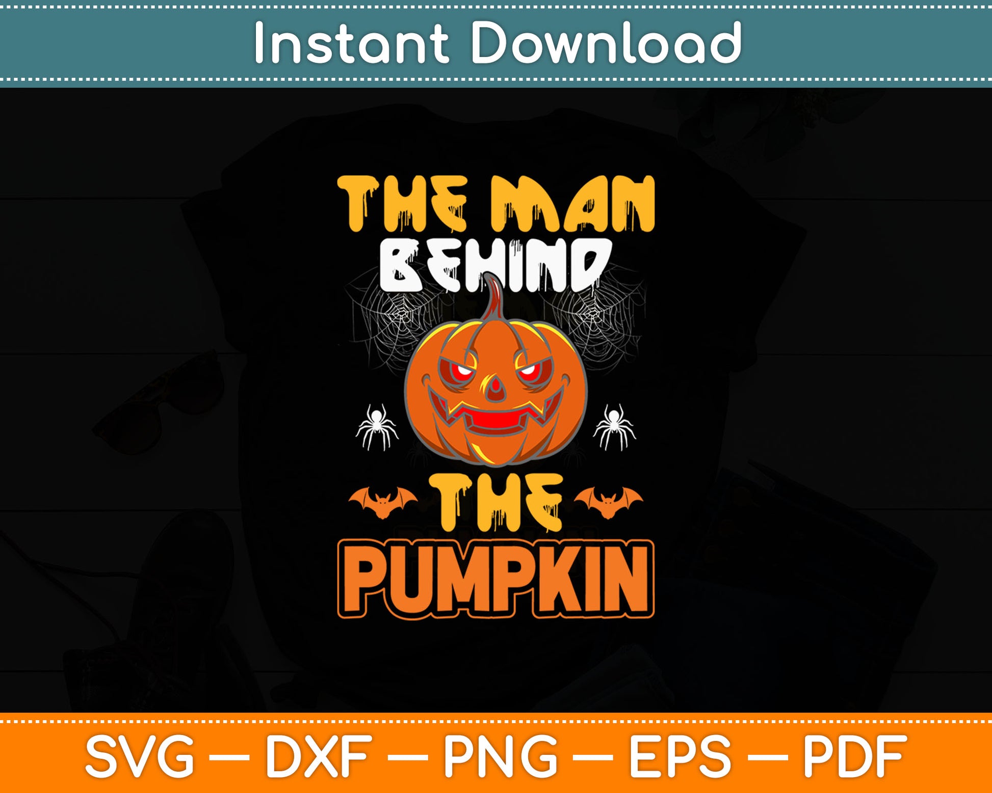 The Man Behind The Pumpkin Halloween Pregnancy Funny Svg Digital Cutting File