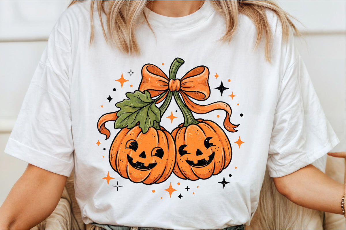 Halloween Pumpkin Bow PNG