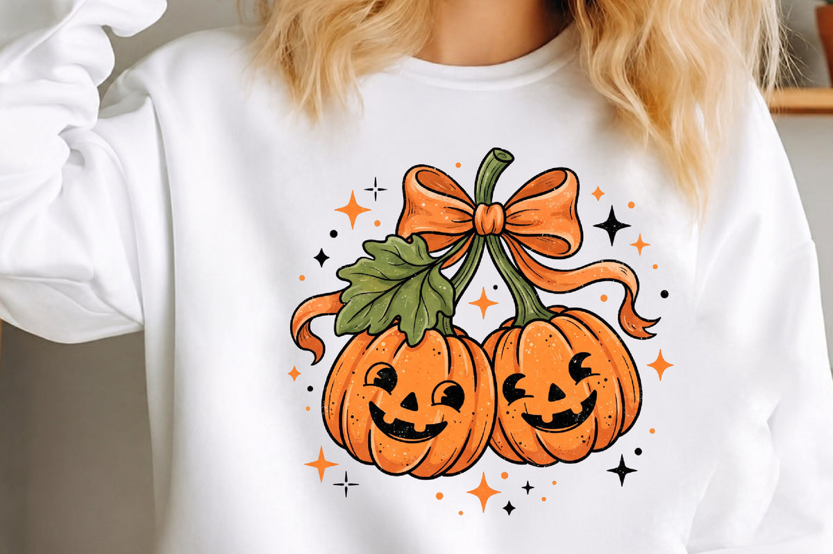 Halloween Pumpkin Bow PNG