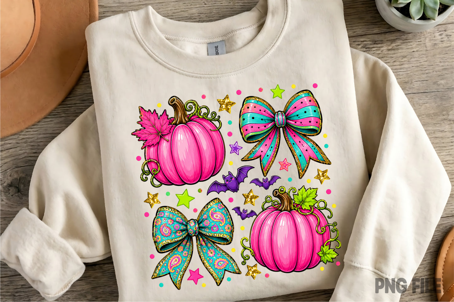 Halloween Pumpkin Coquette Bow PNG | Pink Pumpkin Leopard & Floral Bow Clipart | Cute Fall Spooky Sublimation Design