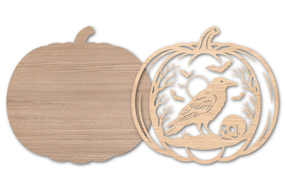 Halloween Pumpkin Crow Laser Cut SVG