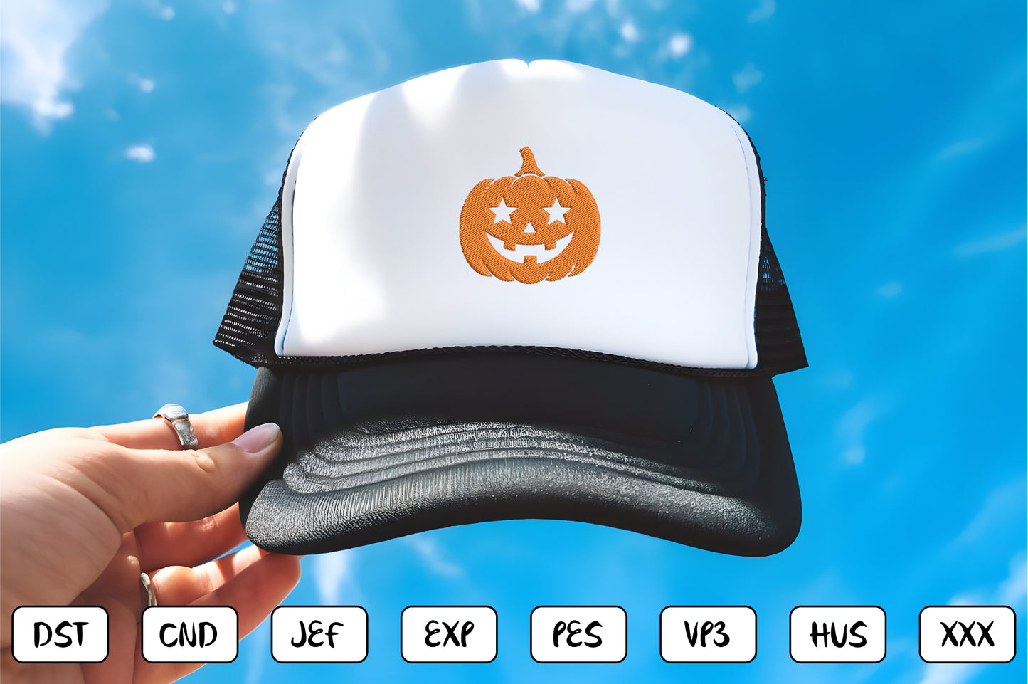 Halloween Pumpkin Icon Bundle – Cute Spooky Pumpkin Machine Embroidery Designs, Halloween Embroidery