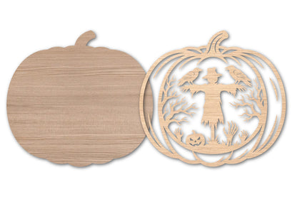 Halloween Pumpkin Raven Laser Cut SVG