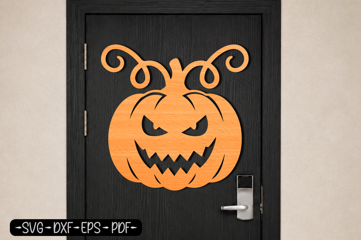Spooky Jack O Lantern Pumpkin Halloween Laser Cut SVG