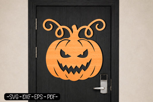 Spooky Jack O Lantern Pumpkin Halloween Laser Cut SVG