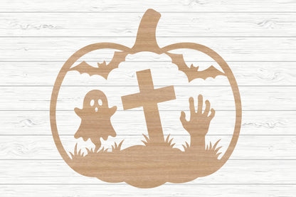Halloween Pumpkin Sign Laser Cut SVG