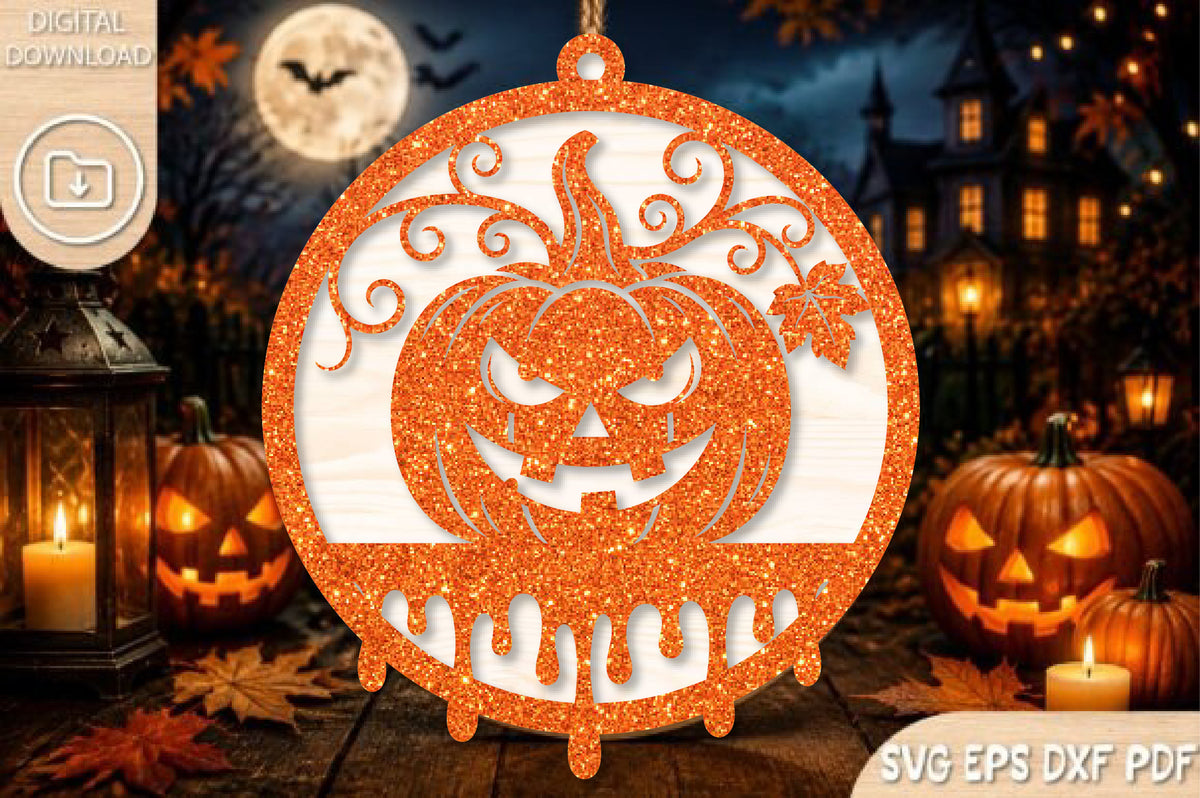 Halloween Pumpkin Ornament SVG
