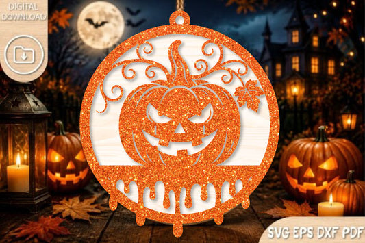 Halloween Pumpkin Ornament SVG