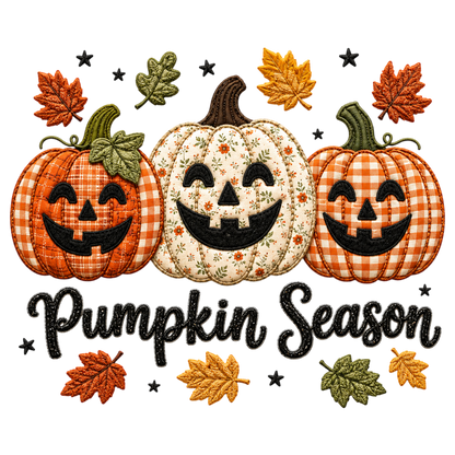 Pumpkin Season Halloween PNG Preppy Plaid Pumpkin Fall Sublimation