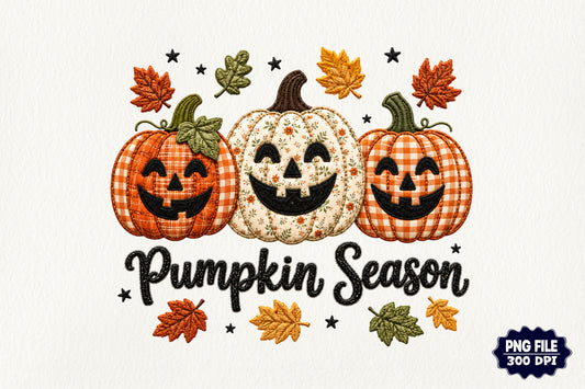 Pumpkin Season Halloween PNG Preppy Plaid Pumpkin Fall Sublimation