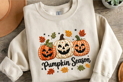 Pumpkin Season Halloween PNG Preppy Plaid Pumpkin Fall Sublimation