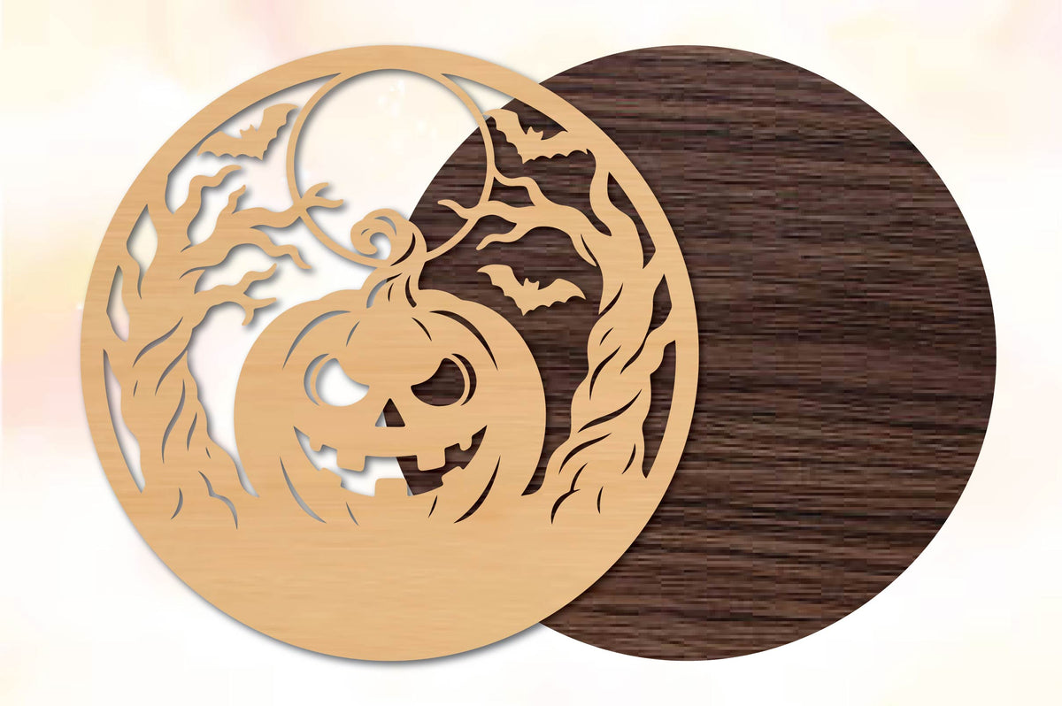 Halloween Pumpkin Skull Laser Cut SVG