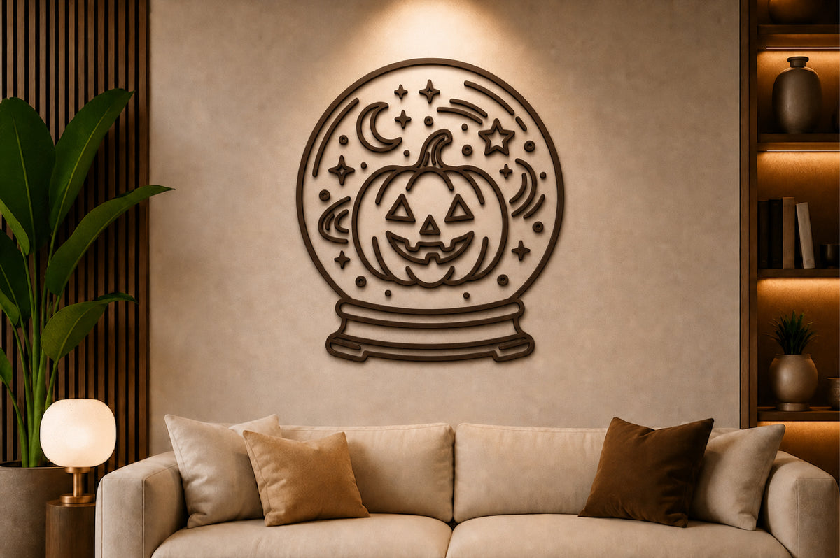 Halloween Pumpkin Snow Globe SVG