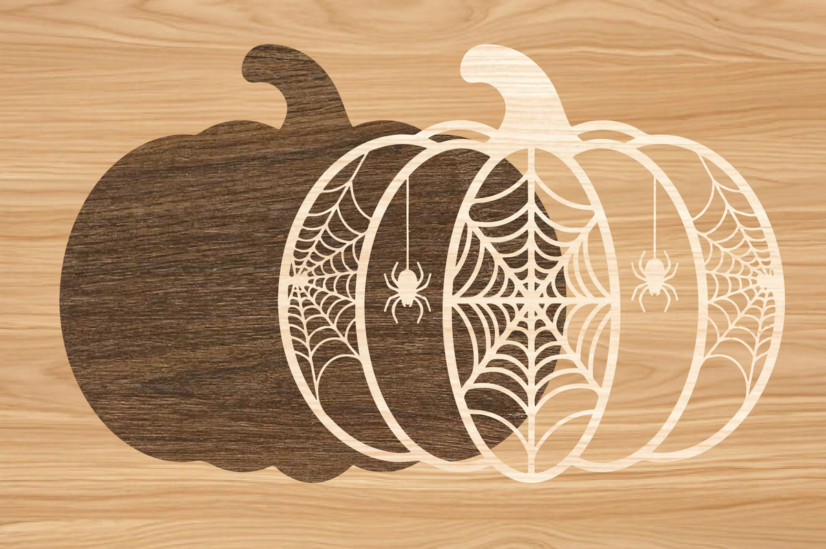 Halloween Pumpkin Spider Web SVG