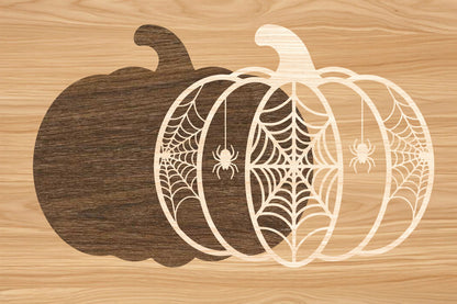Halloween Pumpkin Spider Web SVG