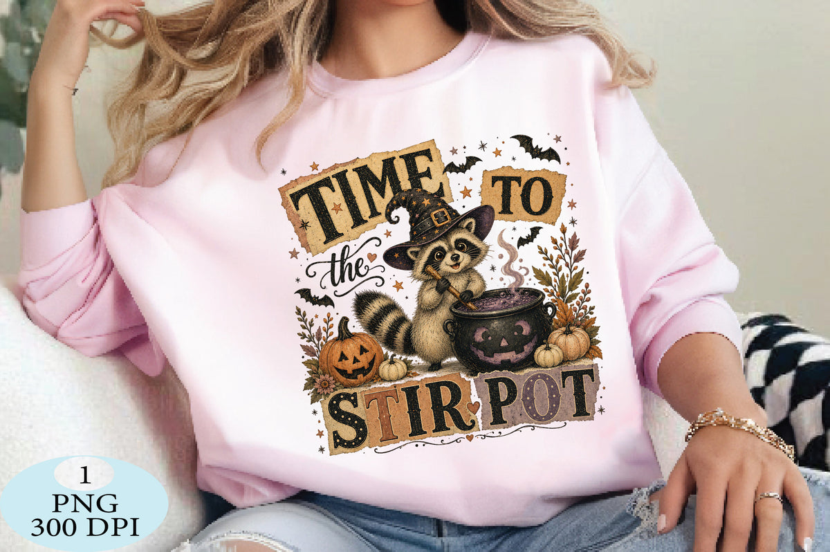 Halloween Raccoon Witch Potion PNG