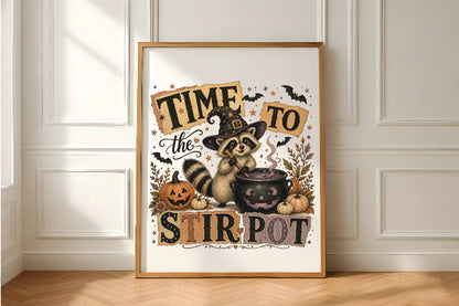 Halloween Raccoon Witch Potion PNG
