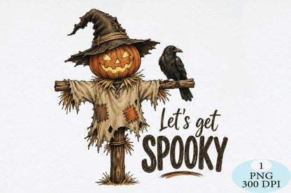 Halloween Scarecrow Crow Pumpkin PNG