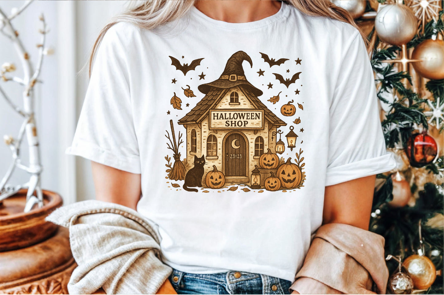 Halloween Shop PNG Funny Spooky Witch House Clipart