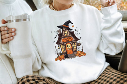 Halloween Shop PNG Funny Spooky Witch House Clipart