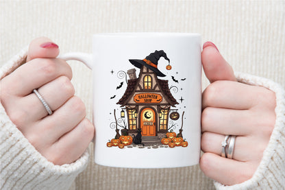 Halloween Shop PNG Funny Spooky Witch House Clipart