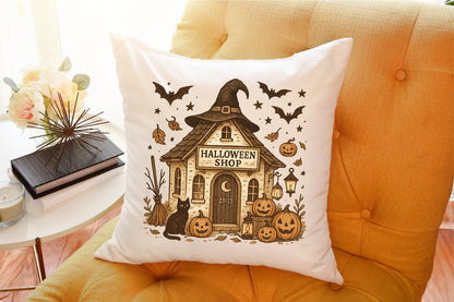 Halloween Shop PNG Funny Spooky Witch House Clipart