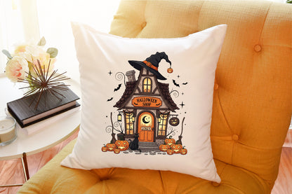 Halloween Shop PNG Funny Spooky Witch House Clipart