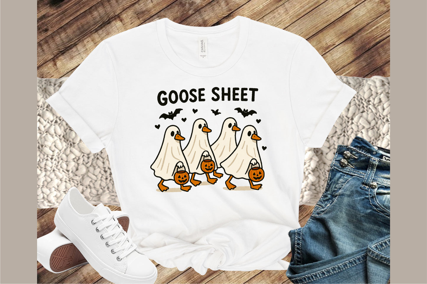 Halloween Silly Goose PNG Funny Spooky Ghost Clipart