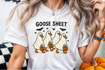Halloween Silly Goose PNG Funny Spooky Ghost Clipart