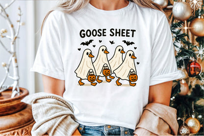 Halloween Silly Goose PNG Funny Spooky Ghost Clipart