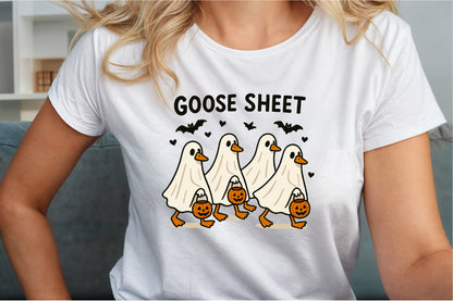 Halloween Silly Goose PNG Funny Spooky Ghost Clipart