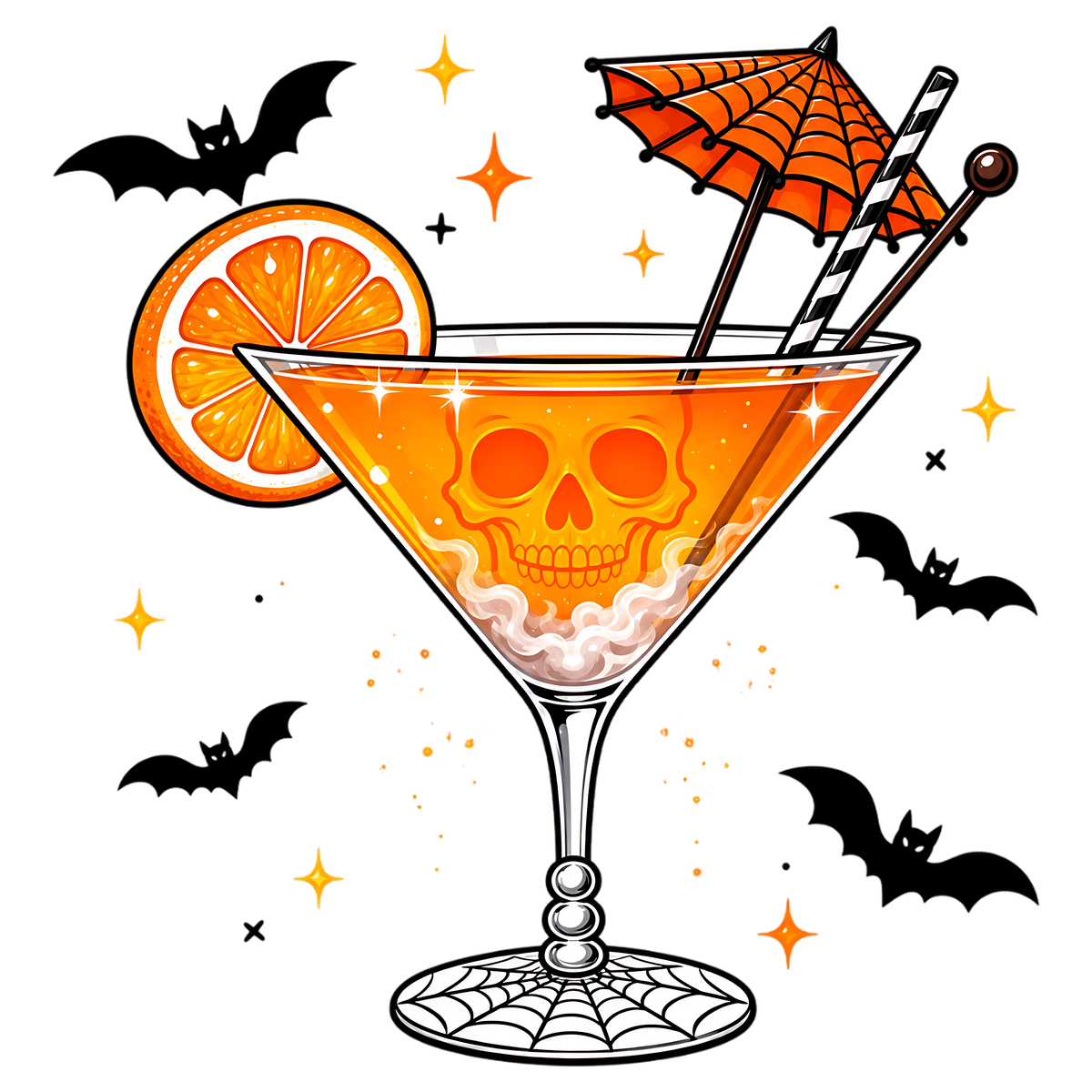 Halloween Skull Cocktail Drink PNG
