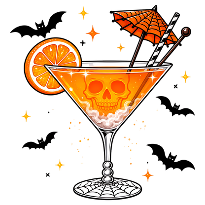 Halloween Skull Cocktail Drink PNG