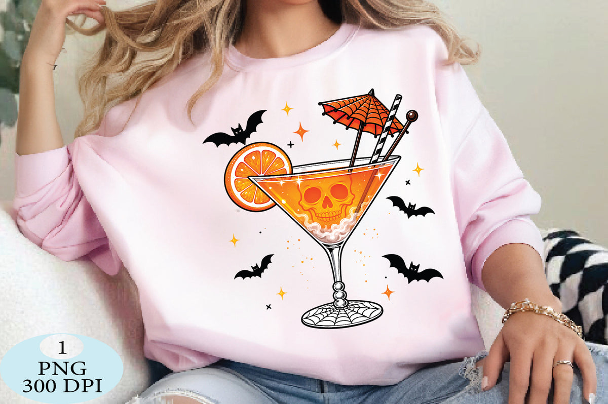 Halloween Skull Cocktail Drink PNG