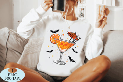 Halloween Skull Cocktail Drink PNG