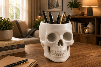 Halloween Skull Pen Holder 3D STL Design