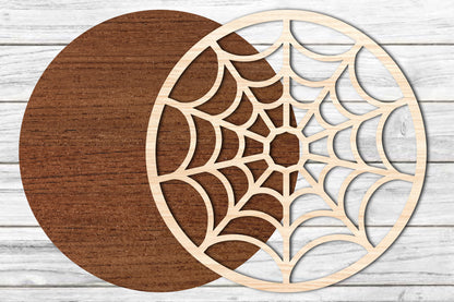 Halloween Spider Web SVG | Spider Web Door Hanger Laser Cut Design