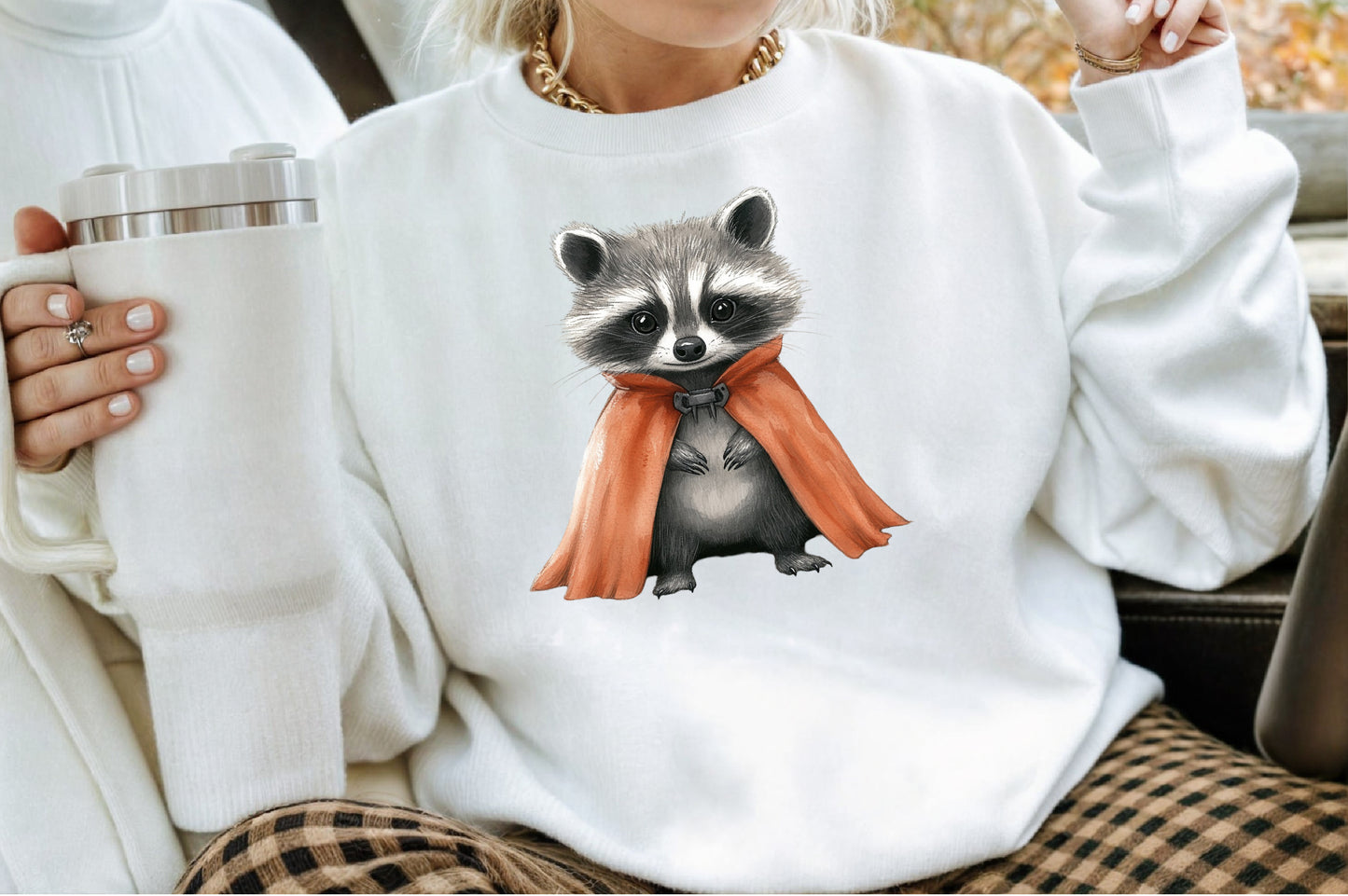 Halloween Spooky Raccoons Clipart Cute Watercolor PNG Bundle