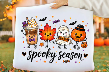 Halloween Spooky Season Characters PNG Cute Fall Sublimation