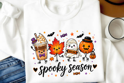 Halloween Spooky Season Characters PNG Cute Fall Sublimation