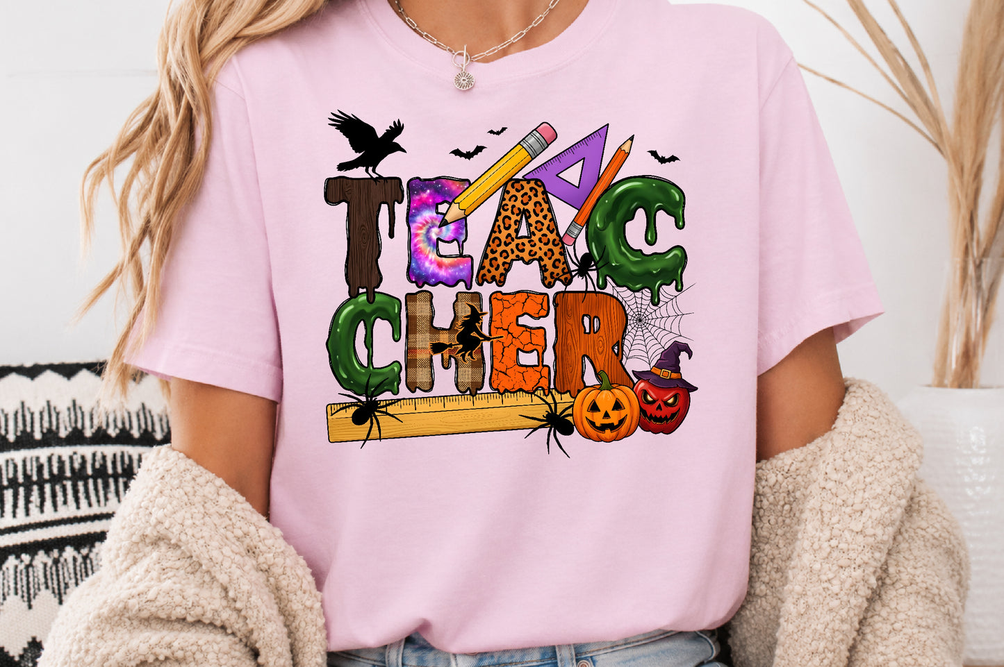 Halloween Teacher PNG Spooky School Teacher Cricut Sublimation Design