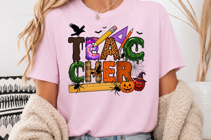 Halloween Teacher PNG Spooky School Teacher Cricut Sublimation Design