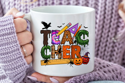 Halloween Teacher PNG Spooky School Teacher Cricut Sublimation Design