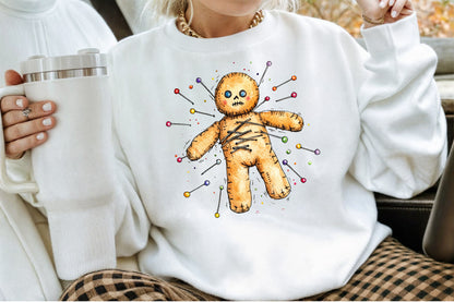 Halloween Voodoo Doll Clipart Spooky Gothic PNG Bundle